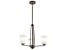 Kichler Tao 3-Light Olde Bronze Glass Bell Chandelier