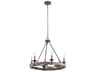 Kichler Taulbee 6-Light Weathered Zinc Brown Candelabra Round Chandelier