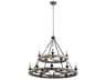 Kichler Taulbee 15-Light Weathered Zinc Brown Candelabra Round Chandelier