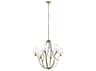 Kichler Thisbe 6-Light Natural Brass Candelabra Cylinder Chandelier