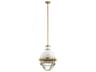 Kichler Tollis 1-Light Natural Brass Glass Geometric Pendant