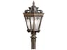 Kichler Tournai 3 - Light Glass Outdoor Post Light