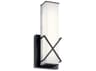 Kichler Trinsic 1-Light Matte Black Glass LED Wall Sconce