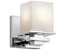 Kichler Tully 1-Light Chrome Glass Wall Sconce