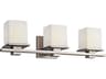 Kichler Tully 3-Light Antique Pewter Glass Vanity Light