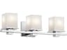 Kichler Tully 3-Light Chrome Glass Vanity Light
