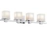 Kichler Tully 4-Light Chrome Glass Vanity Light