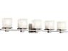 Kichler Tully 5-Light Antique Pewter Glass Vanity Light
