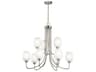Kichler Valserrano 9-Light Brushed Nickel Glass Geometric Chandelier