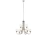 Kichler Valserrano 9-Light Brushed Nickel Glass Geometric Chandelier