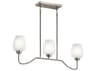 Kichler Valserrano 3-Light Brushed Nickel Glass Geometric Island Pendant