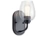 Kichler Valserrano 1-Light Black Glass Wall Sconce