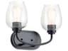 Kichler Valserrano 2-Light Black Glass Vanity Light