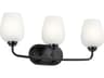 Kichler Valserrano 3-Light Black Glass Vanity Light