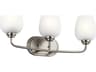Kichler Valserrano 3-Light Brushed Nickel Glass Vanity Light