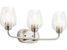 Kichler Valserrano 3-Light Brushed Nickel Glass Vanity Light
