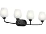 Kichler Valserrano 4-Light Black Glass Vanity Light