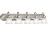 Kichler 5-Light Brushed Nickel Glass Vanity Light