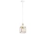 Kichler Vath 1-Light White Natural Brass Mini Pendant
