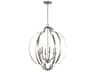 Kichler Voleta 6-Light Brushed Nickel Candelabra Geometric Chandelier