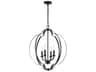 Kichler Voleta 4-Light Black Candelabra Geometric Chandelier