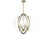 Kichler Voleta 4-Light Natural Brass Candelabra Geometric Chandelier