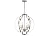 Kichler Voleta 4-Light Brushed Nickel Candelabra Geometric Chandelier