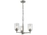 Kichler Winslow 3-Light Brushed Nickel Glass Cylinder Chandelier