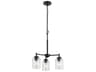 Kichler Winslow 3-Light Black Glass Cylinder Chandelier