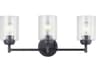 Kichler Winslow 3-Light Black Glass Vanity Light