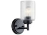 Kichler Winslow 1-Light Black Glass Wall Sconce
