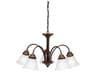 Kichler Wynberg 5-Light Olde Bronze Glass Bell Chandelier