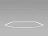 Koncept Z-bar Matte White LED Geometric Linear Pendant
