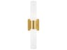 Livex Lighting Aero Satin Brass Glass Wall Sconce