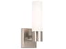 Livex Lighting Aero 1-Light Brushed Nickel Glass Wall Sconce