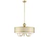 Livex Lighting Arabesque 6-Light Soft Gold Candelabra Drum Round Chandelier