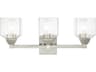 Livex Lighting Aragon Brushed Nickel Glass Vanity Light