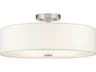 Livex Lighting Brighton 4-Light Brushed Nickel Drum Round Semi Flush Mount