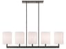 Livex Lighting Hayworth 5-Light Bronze Cylinder Linear Island Pendant