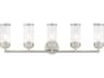 Livex Lighting Hillcrest Brushed Nickel Glass Vanity Light