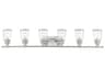Livex Lighting Lawrenceville 6-Light Brushed Nickel Glass Vanity Light