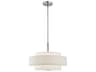 Livex Lighting Meridian 4-Light Brushed Nickel Cylinder Drum Pendant