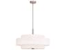 Livex Lighting Meridian 5-Light Brushed Nickel Cylinder Drum Pendant