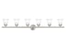 Livex Lighting Neptune 6-Light Brushed Nickel Glass Vanity Light