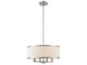 Livex Lighting Park Ridge 4-Light Brushed Nickel Drum Round Chandelier
