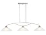 Livex Lighting Somerset 3-Light Brushed Nickel Glass Bowl Dome Island Pendant