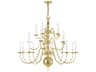 Livex Lighting Williamsburgh 20-Light Polished Brass Candelabra Chandelier