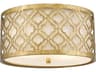 Lucas McKearn Arabella 2-Light Gold Drum Geometric Flush Mount