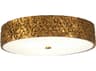 Lucas McKearn Mosaic 4-Light Gold Glass Drum Geometric Flush Mount