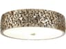 Lucas McKearn Mosaic 3-Light Silver Glass Geometric Round Flush Mount